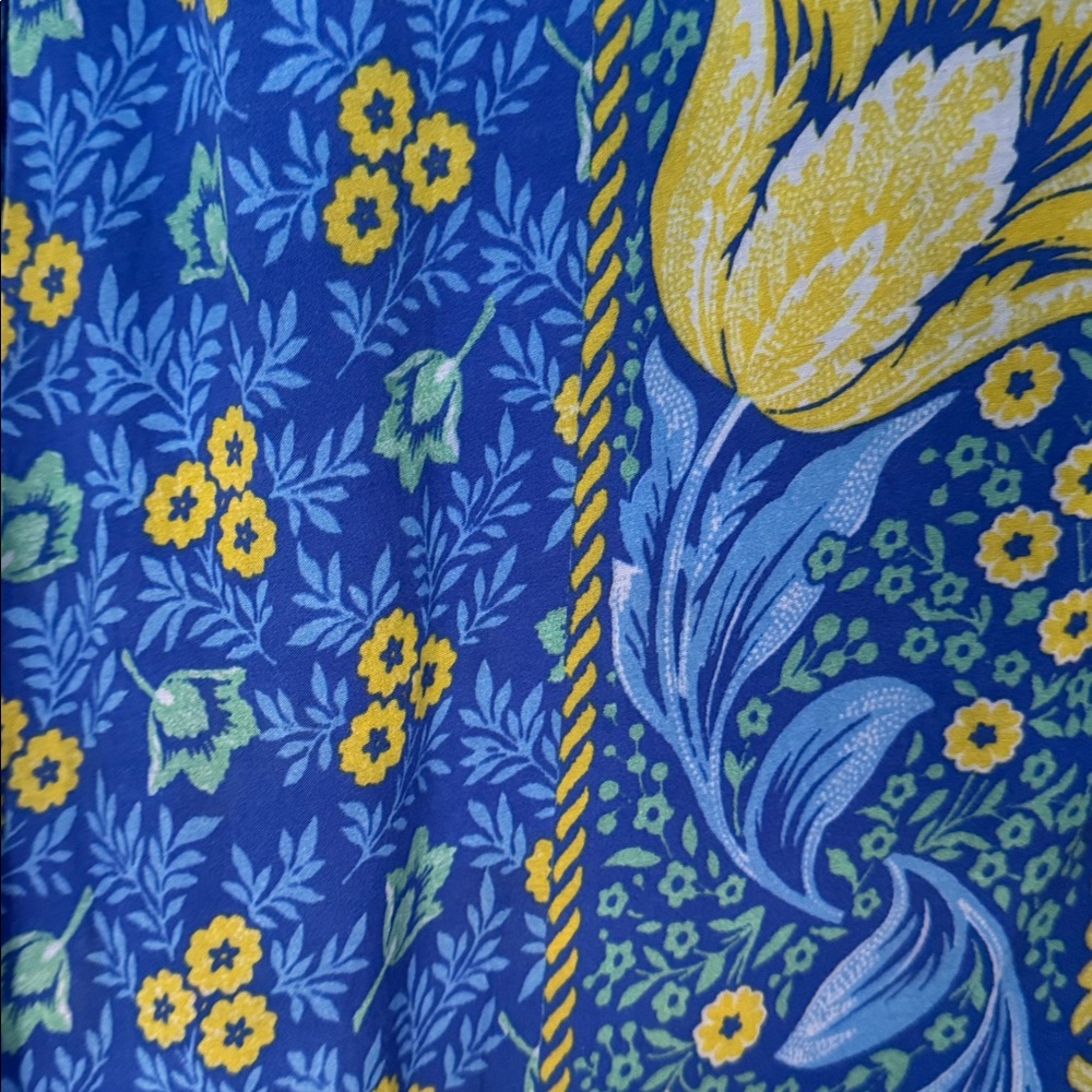 Anthropologie Maeve Blue Buttoned CORNELIA Floral Print Maxi Skirt 🌺 - Picture 2 of 6